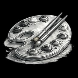 Paint palette icon representing art and culture festivals with live painting and artist demonstrations