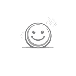 Smiling face icon with sparkles symbolizing bespoke artwork licensing and creative brand collaborations.