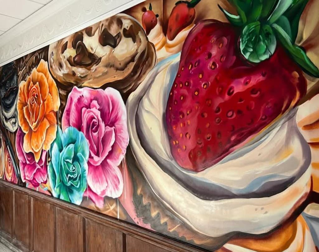 Brittany's Cupcake Shoppe Mural - Completed Mural View