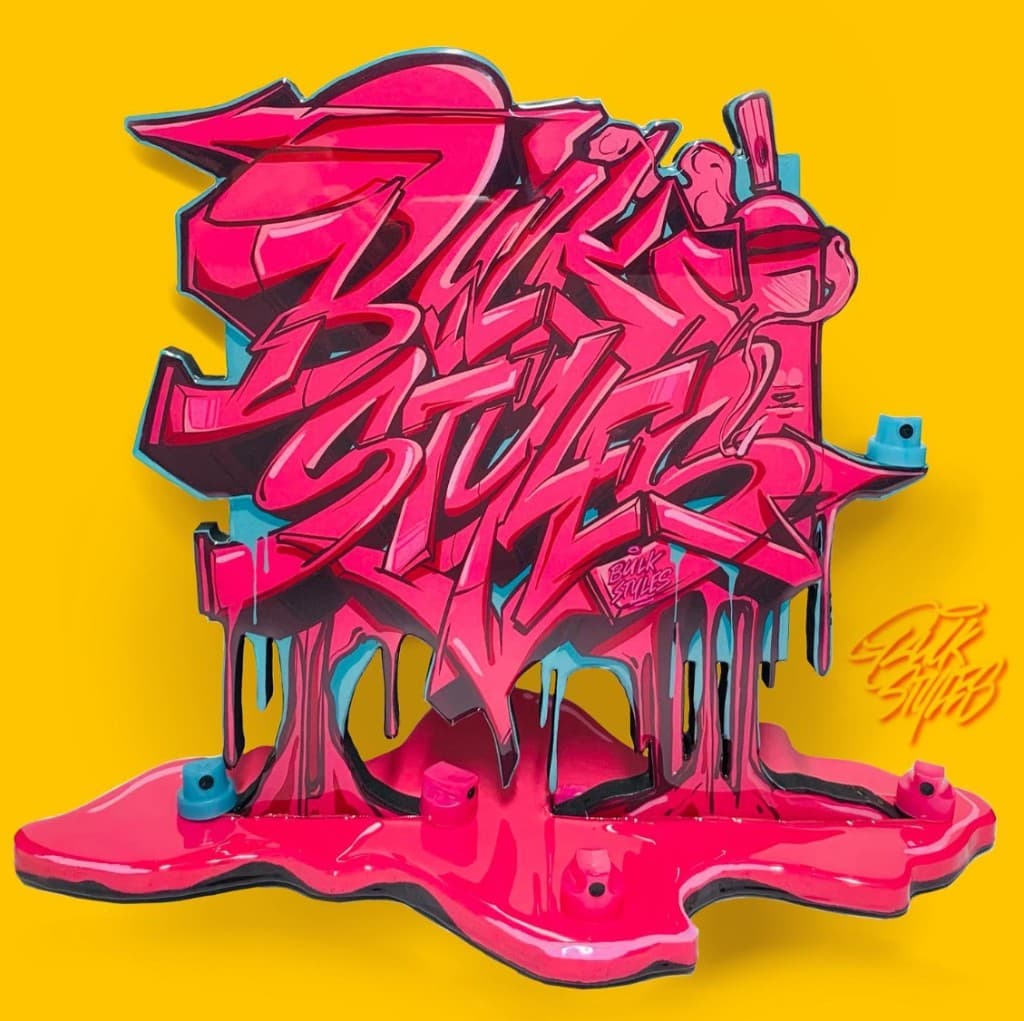 Bulk Styles graffiti logo artwork by mural artist Mark Francis