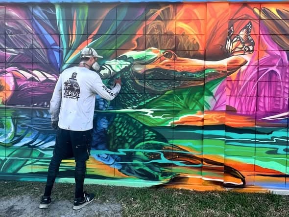 Clewiston Sugar Festival - Artist at Work