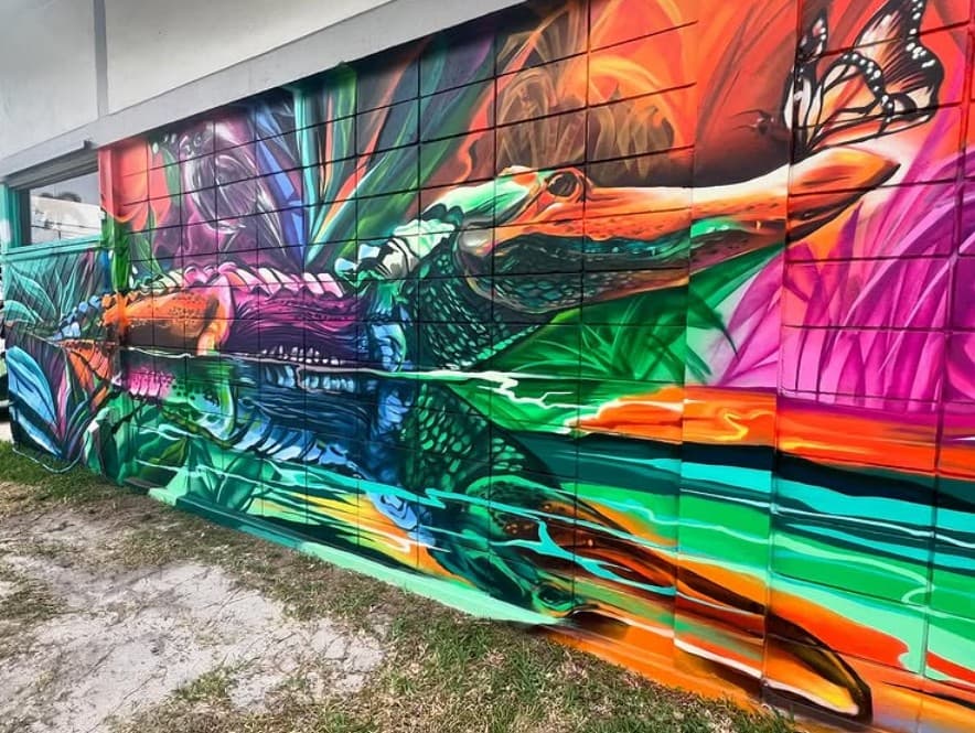 Clewiston Sugar Festival - Alligator and Butterfly Detail