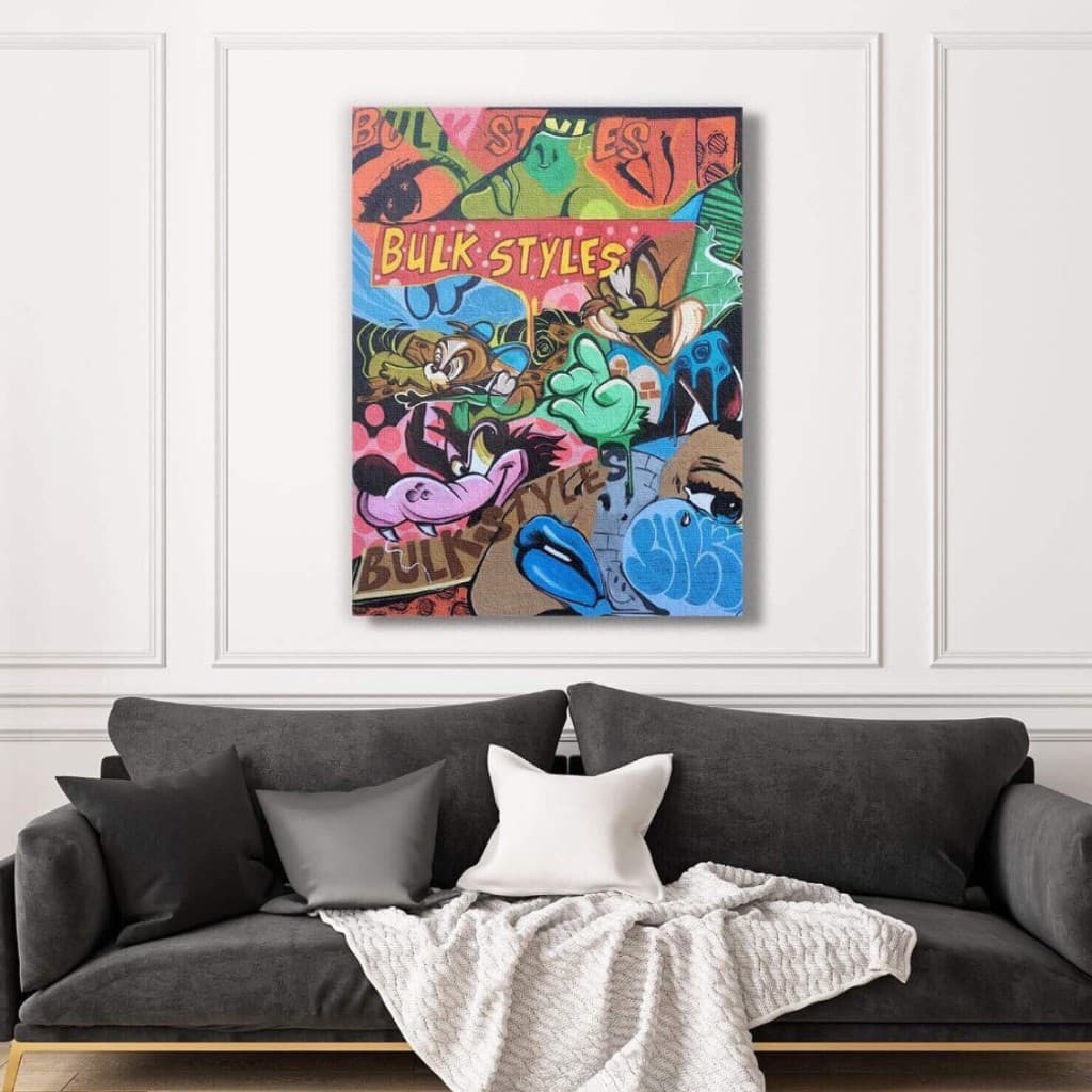 Custom artwork and canvas work by Mark Francis—detail and in-context