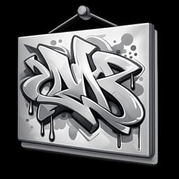 Icon representing a graffiti artwork series designed as a multi piece art set