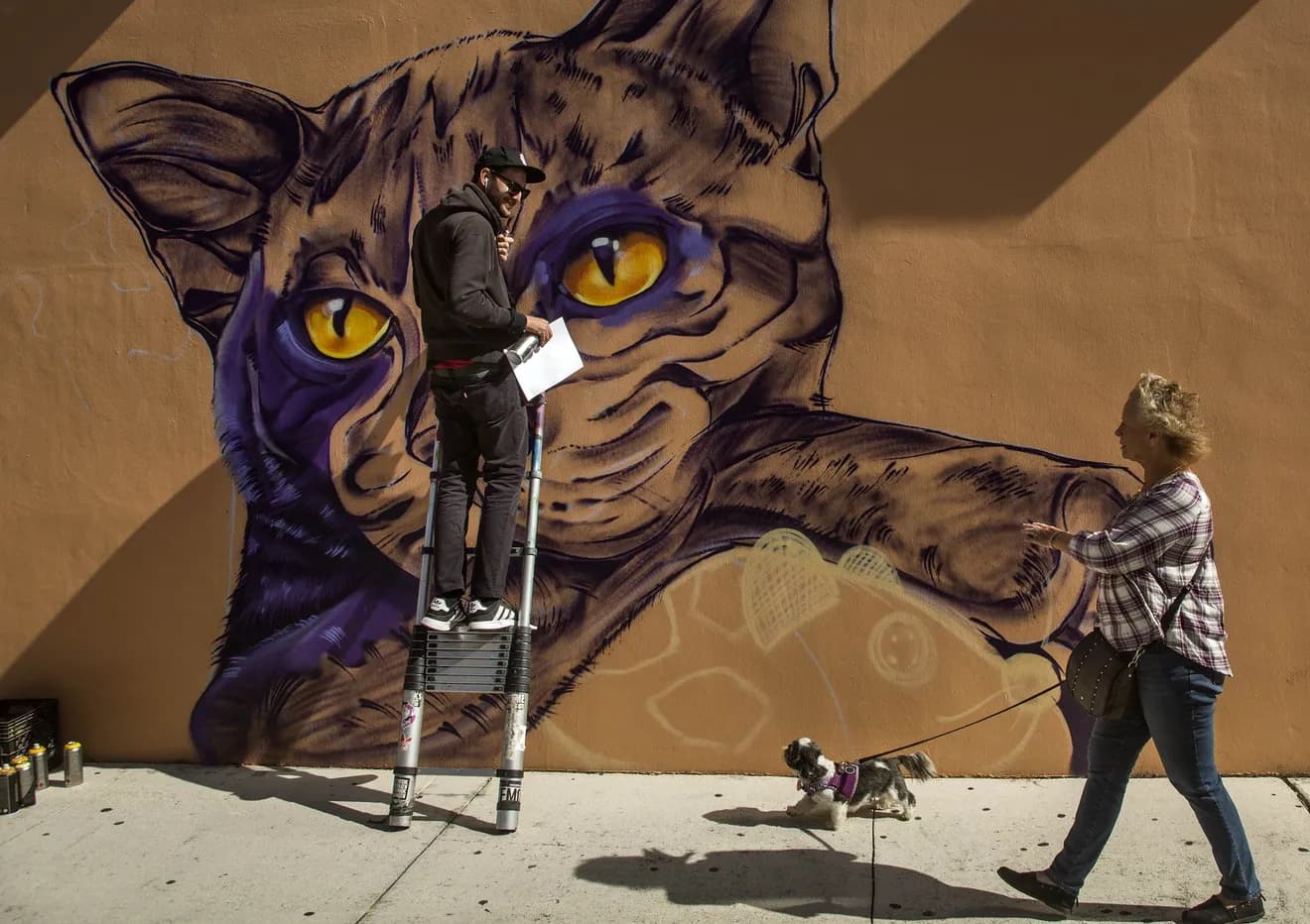Paws on the Avenue Mural - Work in Progress