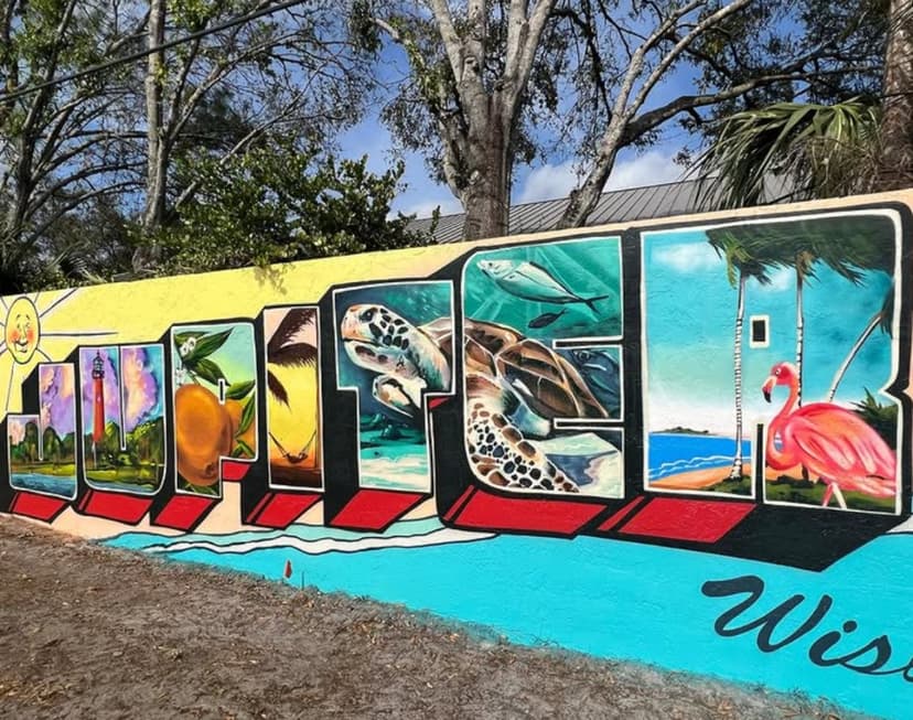 Greetings From Jupiter mural in Jupiter, Florida by Bulk Styles